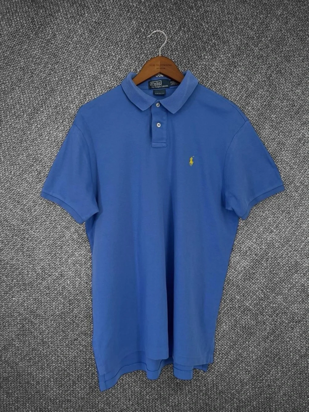 Polo Ralph Lauren Custom Fit Blue Short Sleeve Polo Shirt Size Large
